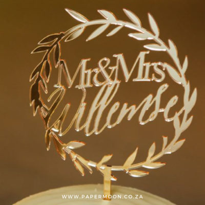 Round Wreath Cake Topper