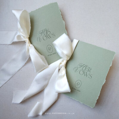 Deckled Edge Vow Book Set