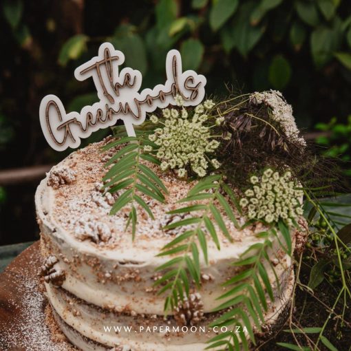 Layered Wood and Acrylic Cake Topper ⋆ Papermoon